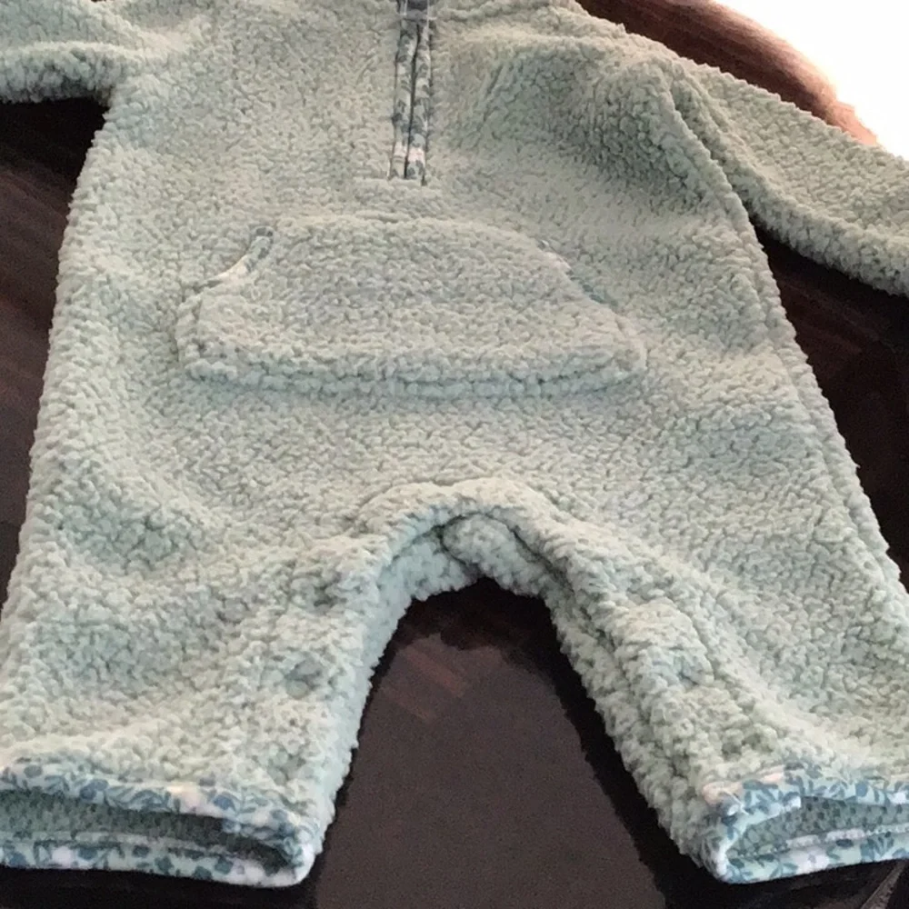 Carter’s mint green sherpa one-piece